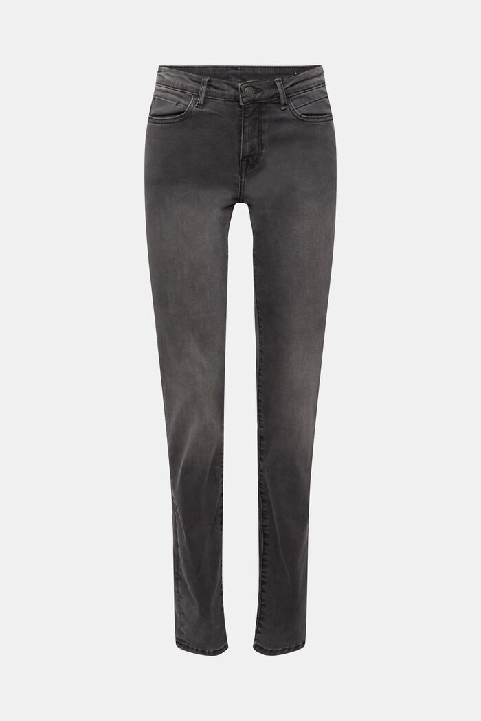 Mid-Rise-Stretchjeans in Slim Fit, Dual Max, GREY DARK WASHED, detail image number 6