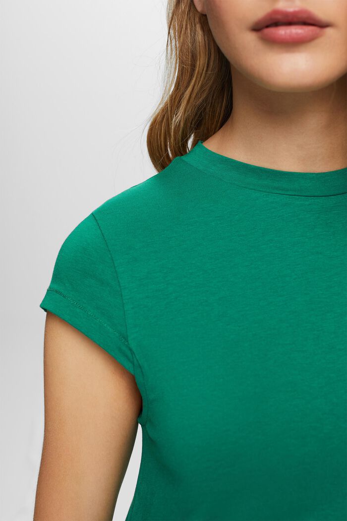 T-Shirt-Kleid in Midilänge aus Jersey, DARK GREEN, detail image number 2