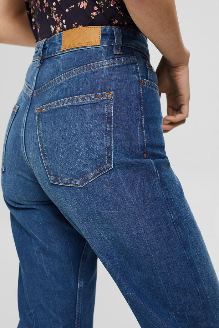 Recycelt: Cropped Jeans mit COOLMAX®, BLUE DARK WASHED, detail image number 5