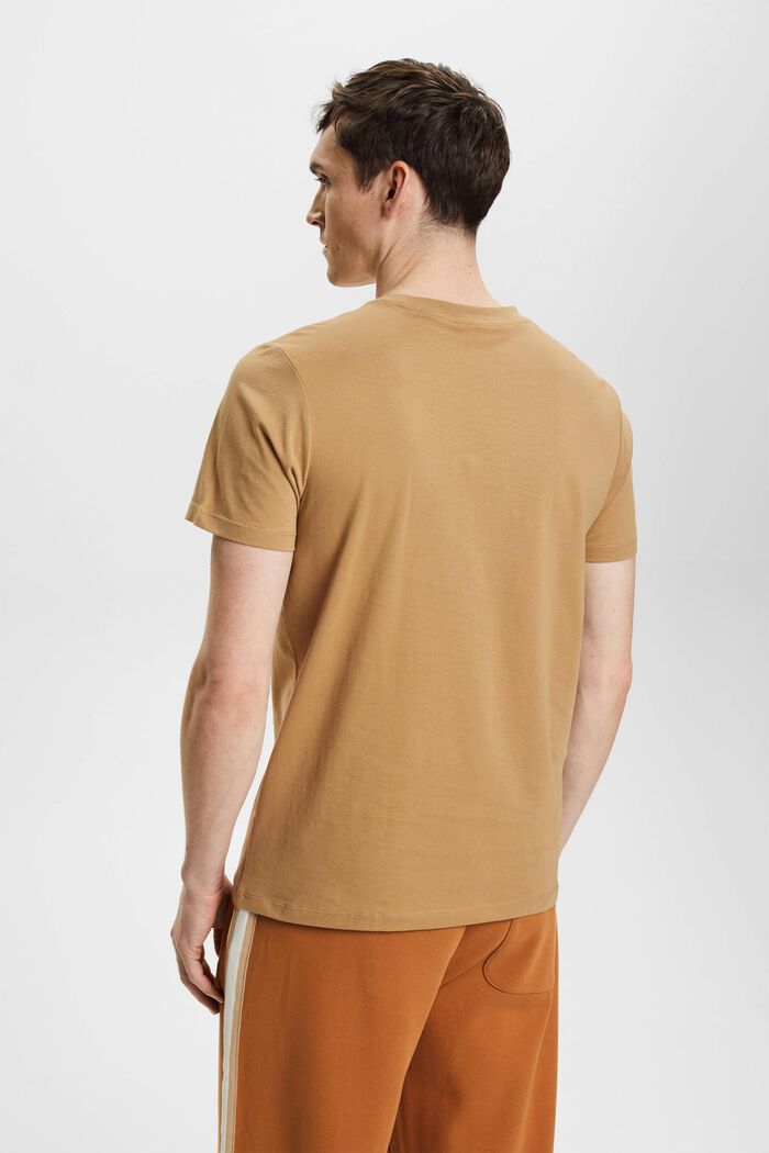 T-Shirt im Slim Fit aus Baumwolle, BEIGE, detail image number 3