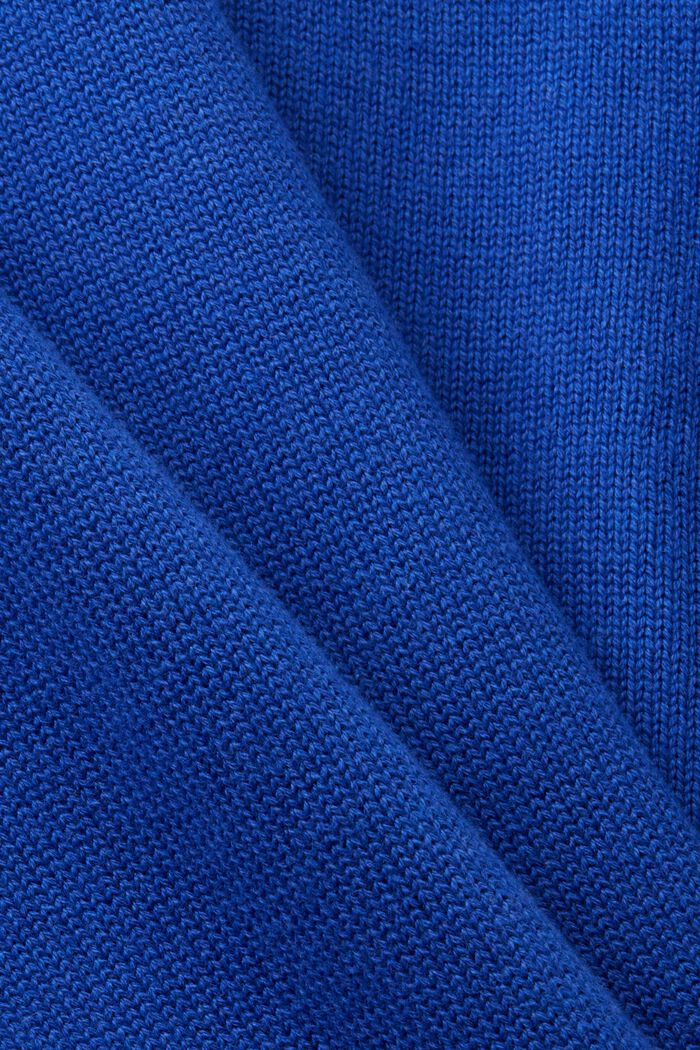Rundhalspullover aus Baumwolle, BRIGHT BLUE, detail image number 5
