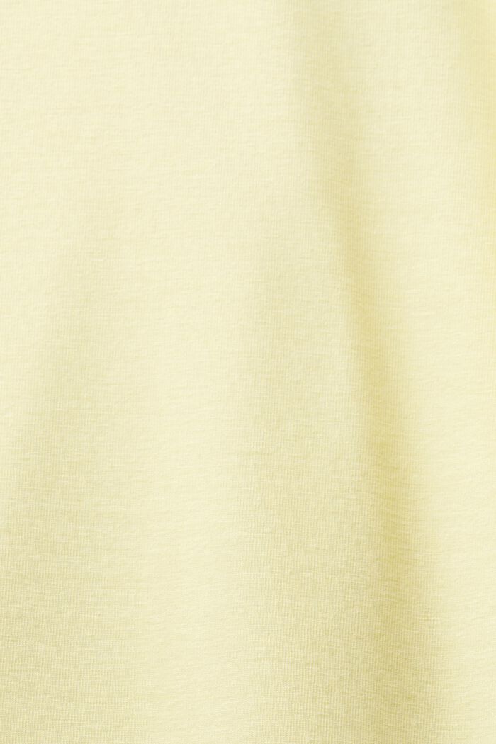 Jersey-T-Shirt mit Stehkragen, LIME YELLOW, detail image number 5