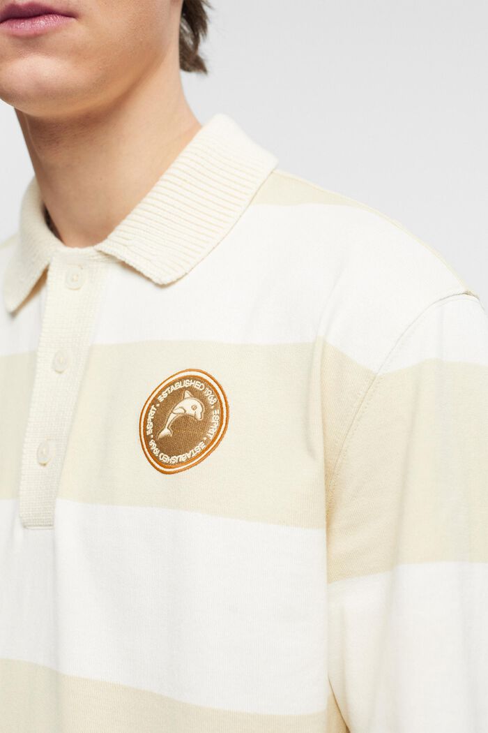 Gestreiftes Rugby-Polo, OFF WHITE, detail image number 2