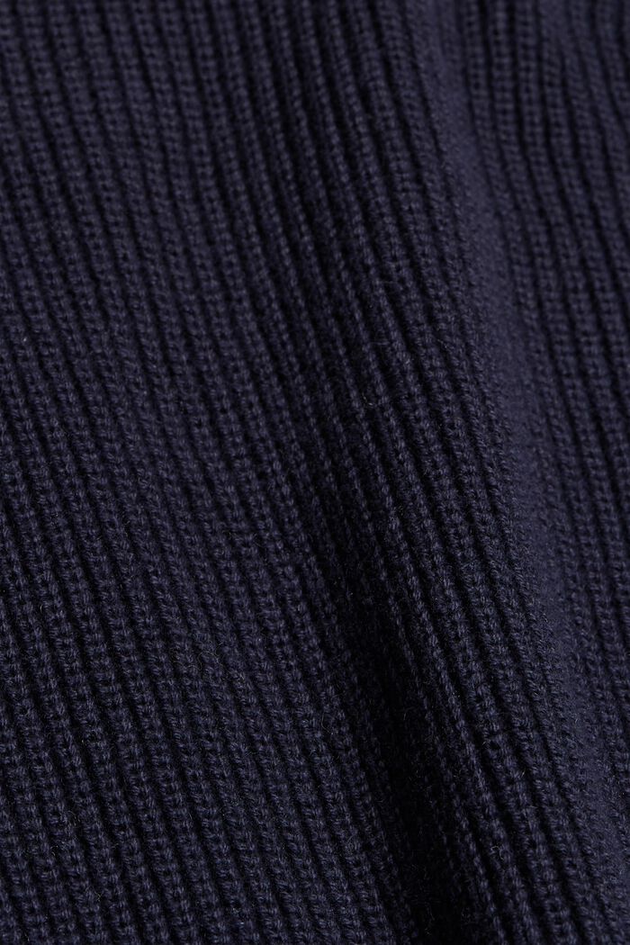 Mit Wolle/Kaschmir: Pullover aus Bio-Baumwolle, NAVY, detail image number 4