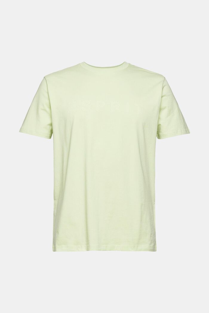 Jersey-T-Shirt mit Logo-Print, LIGHT GREEN, overview