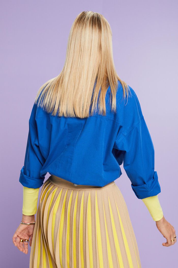 Hemd aus Baumwoll-Popeline, BRIGHT BLUE, detail image number 3