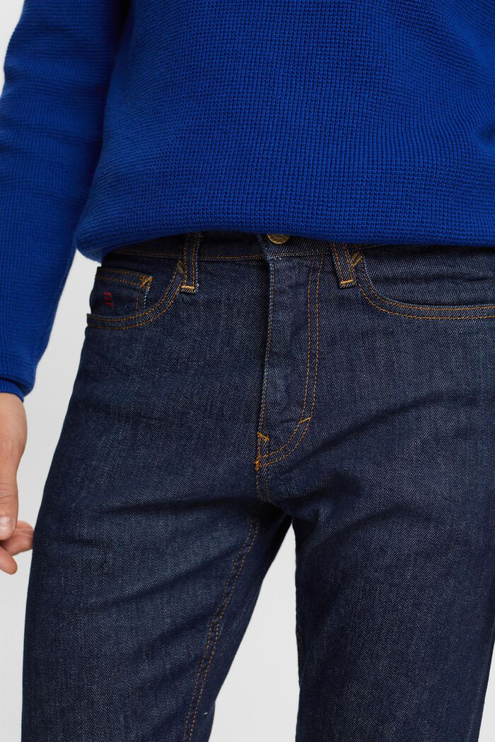 Schmale Jeans mit mittelhohem Bund, BLUE RINSE, detail image number 4