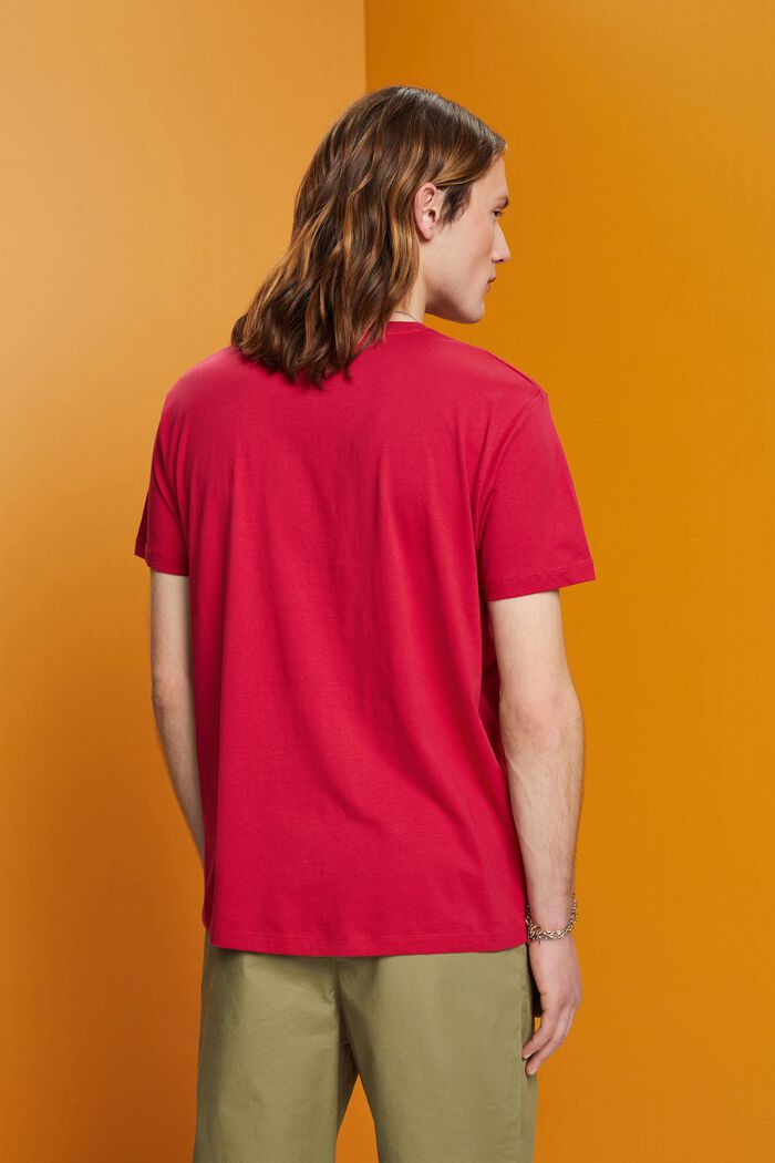 Baumwoll-T-Shirt mit Print, DARK PINK, detail image number 3