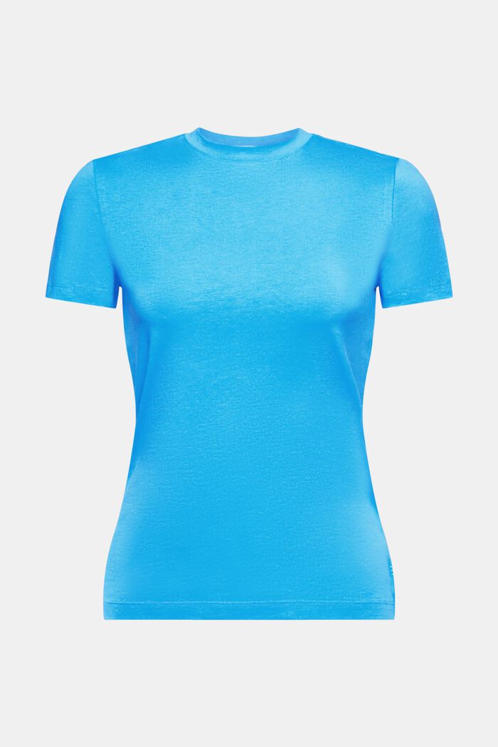 T-Shirt mit Rundhalsausschnitt, BLUE, detail image number 5