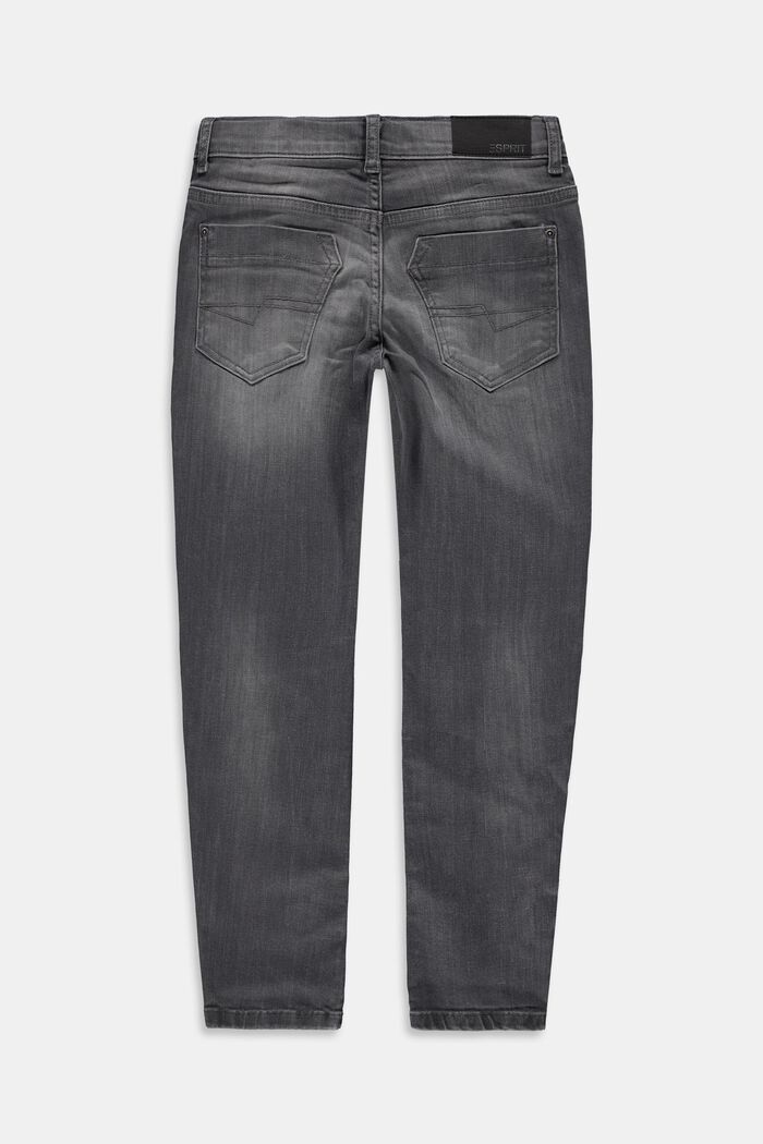 Stretch-Jeans mit weitenverstellbarem Bund, GREY MEDIUM WASHED, detail image number 1