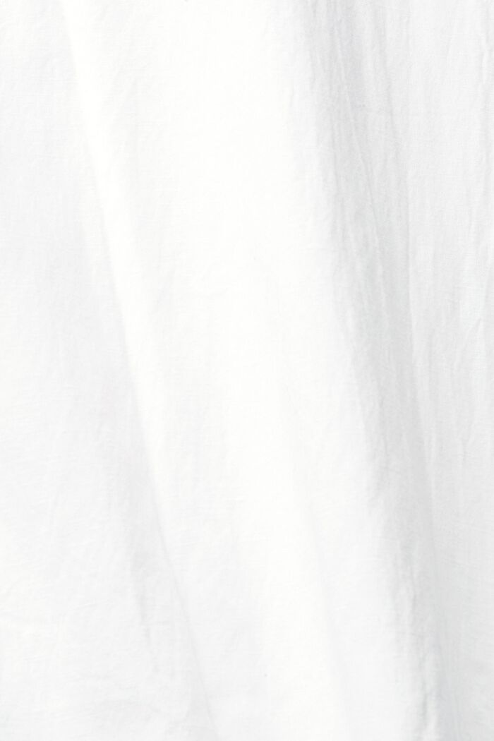 Mit Leinen: Langes Blusenkleid, WHITE, detail image number 4
