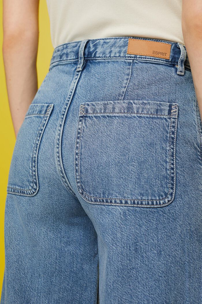 Jeans-Culotte, BLUE LIGHT WASHED, detail image number 4