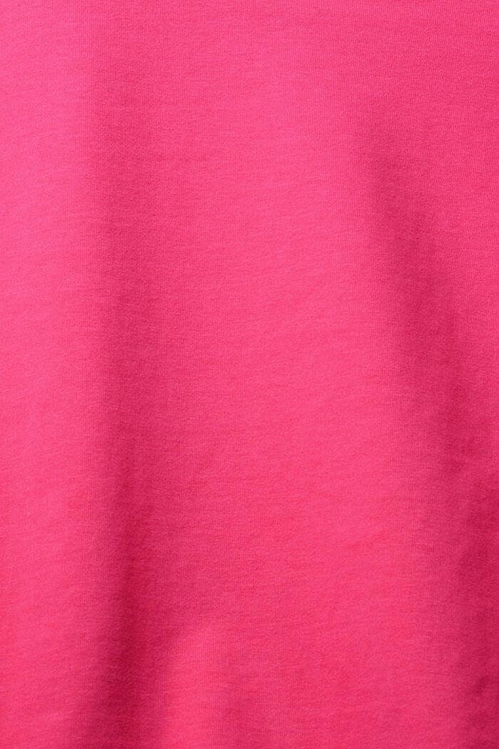 T-Shirt mit Wellensaum, PINK FUCHSIA, detail image number 4