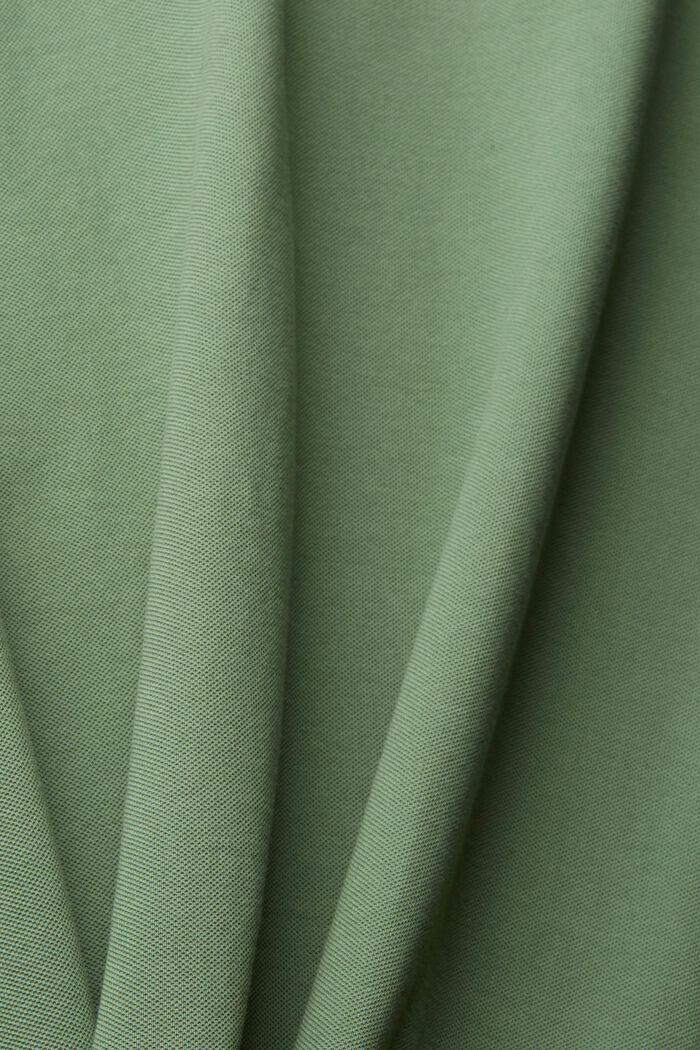Piqué-Poloshirt aus Baumwolle, GREEN, detail image number 4