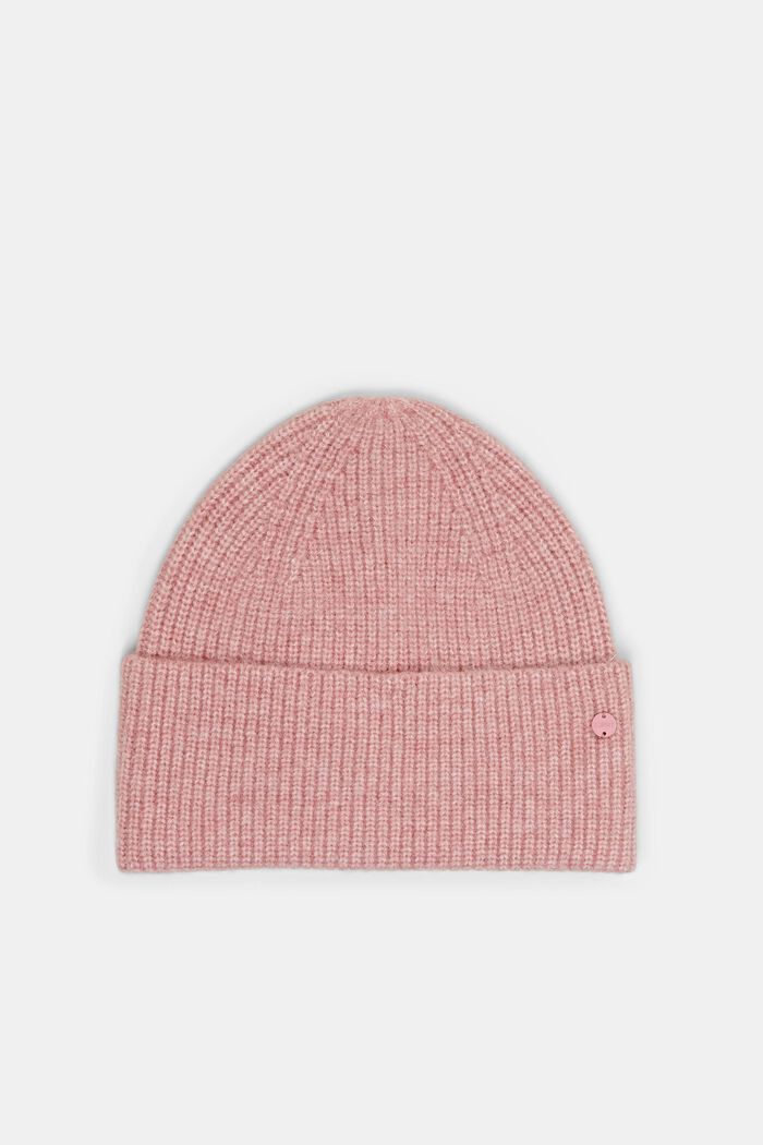 Rippstrick-Beanie, OLD PINK, detail image number 0