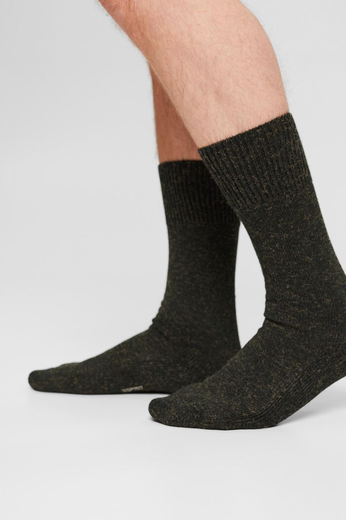 Melierte Socken aus Baumwoll-Mix, MALACHITE, detail image number 2