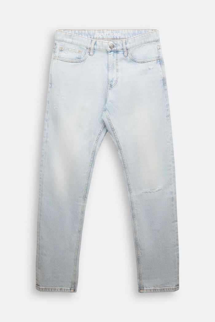 Schmale Jeans mit mittlerer Bundhöhe, BLUE LIGHT WASHED, detail image number 6