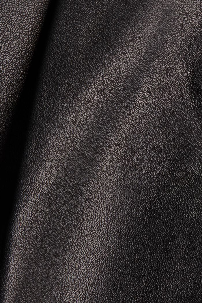Aus Leder: Culotte mit hohem Bund, BLACK, detail image number 4