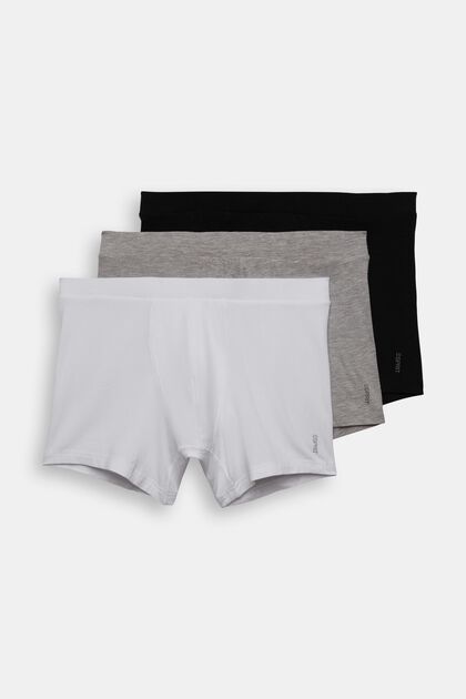 Multipack Herren-Shorts mit langem Bein aus Baumwollmix, WHITE, overview