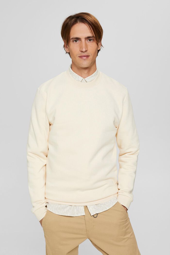Sweatshirt mit Print aus Baumwoll-Mix, BEIGE, detail image number 0