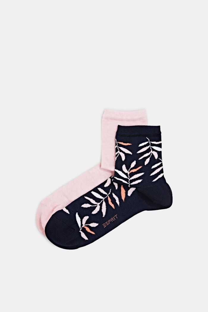 Socks, NAVY/ROSE, detail image number 0