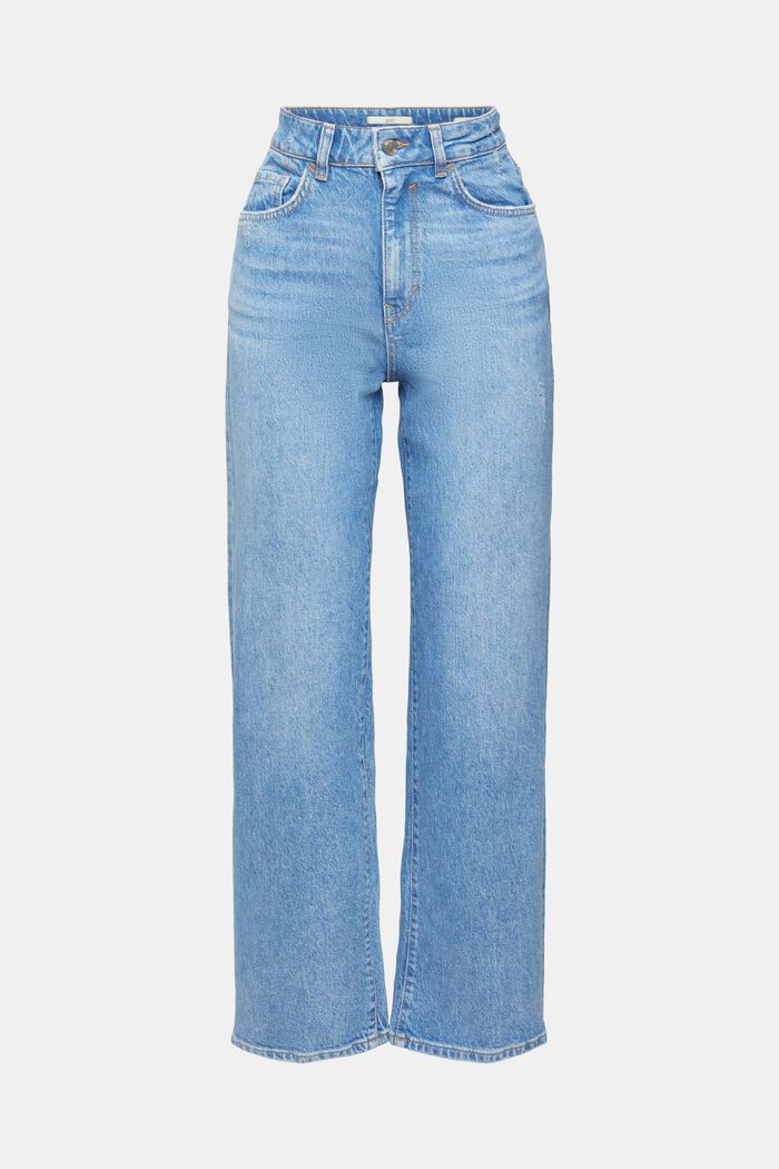 Straight Leg Jeans, BLUE MEDIUM WASHED, overview