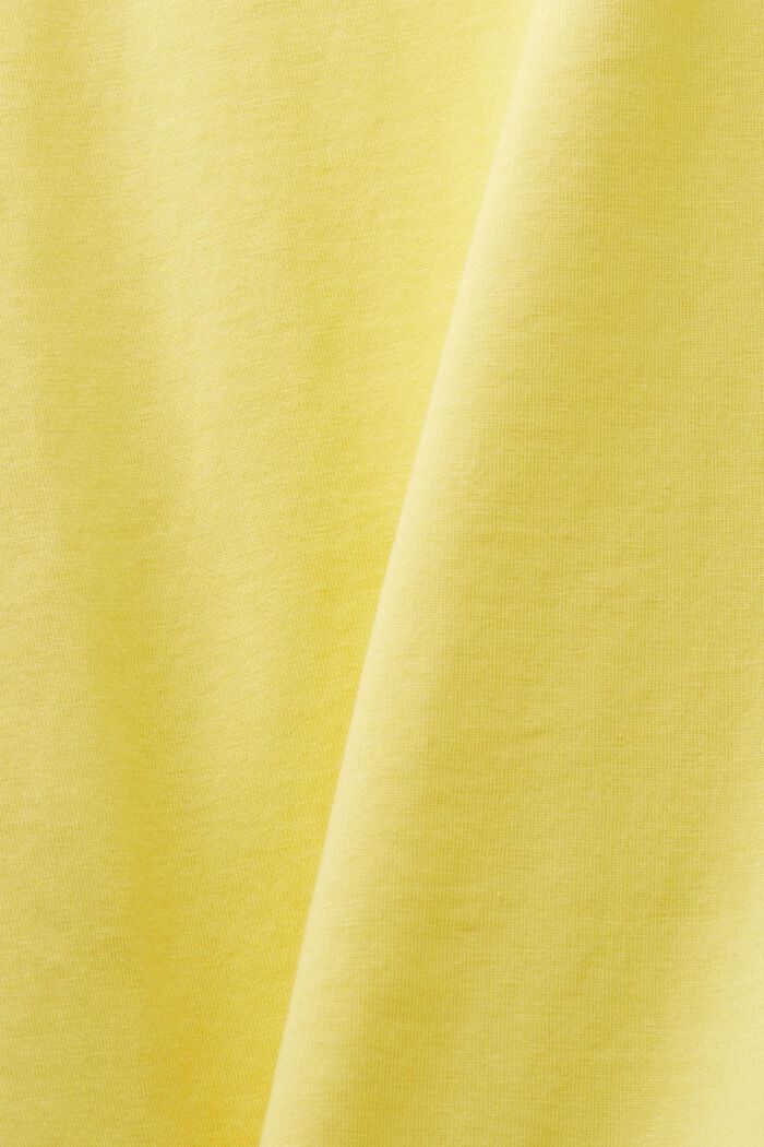 T-Shirt aus Baumwolle, LIGHT YELLOW, detail image number 6