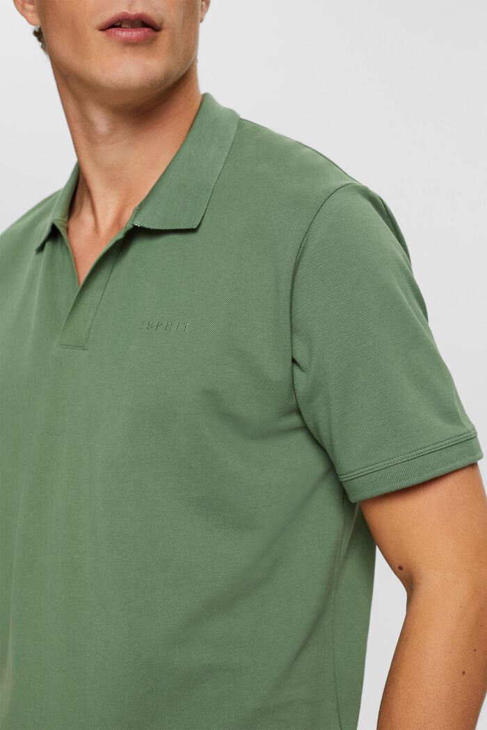 Piqué-Poloshirt aus Baumwolle, GREEN, detail image number 1