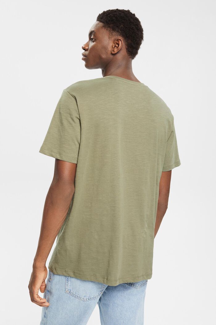 Jersey T-Shirt, 100% Baumwolle, KHAKI GREEN, detail image number 3
