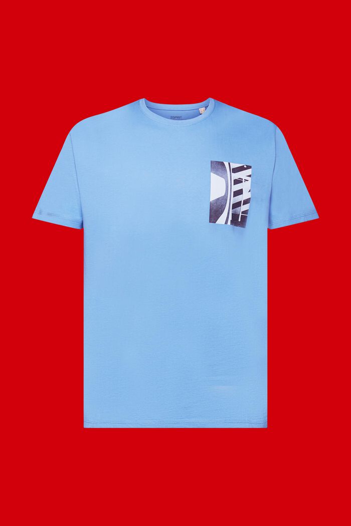 Rundhals-T-Shirt, 100 % Baumwolle, LIGHT BLUE, detail image number 6