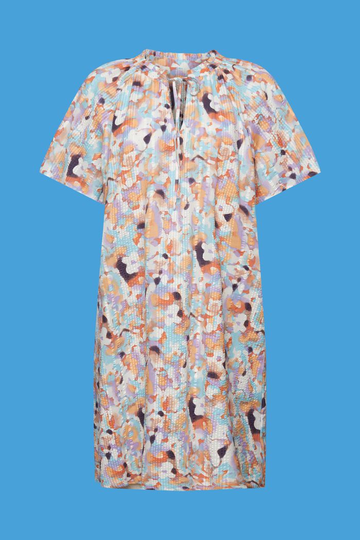 Kleid aus strukturierter Baumwolle, PURPLE, detail image number 5