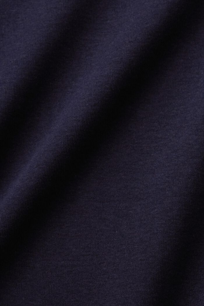 Rundhals-T-Shirt, 100 % Baumwolle, NAVY, detail image number 5