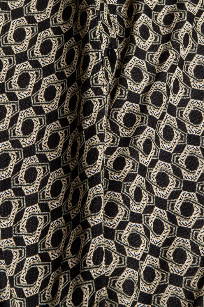 Gemusterte Bluse aus LENZING™ ECOVERO™, BLACK, detail image number 4