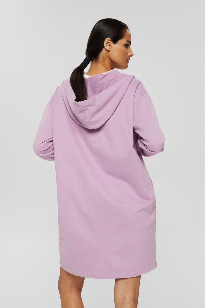 Hoodie-Kleid aus 100% Bio-Baumwolle, VIOLET, detail image number 2