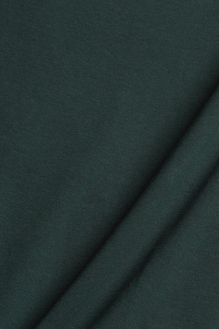 Pyjama-Oberteil aus Baumwolle, DARK TEAL GREEN, detail image number 4