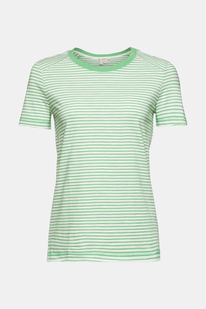 Gestreiftes Baumwoll-T-Shirt, GREEN, detail image number 6