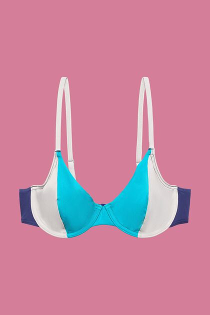 Bikinitop mit Bügel-Cups im Colour Block-Design