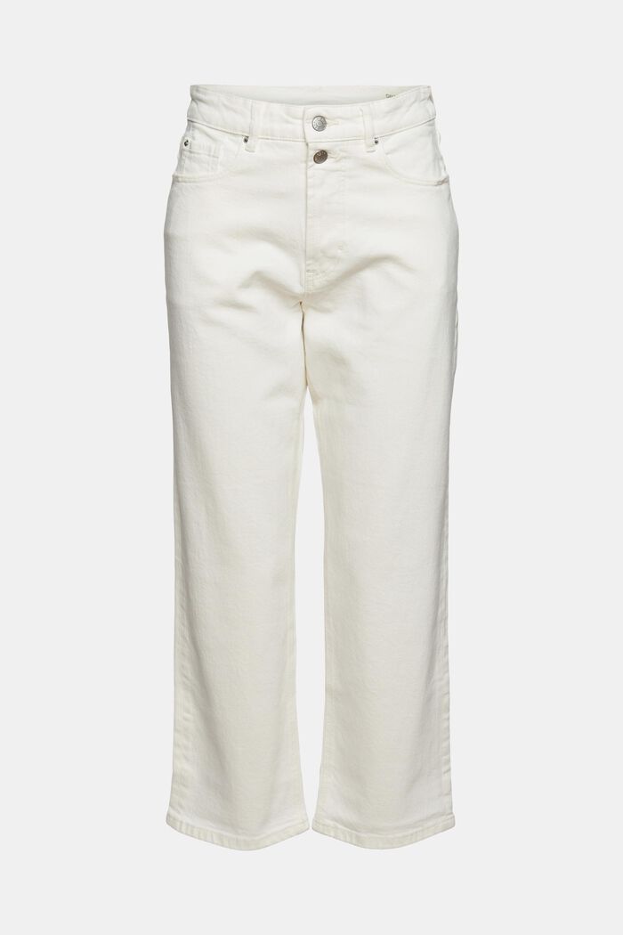 Baumwoll-Jeans mit geradem Bein, OFF WHITE, detail image number 6