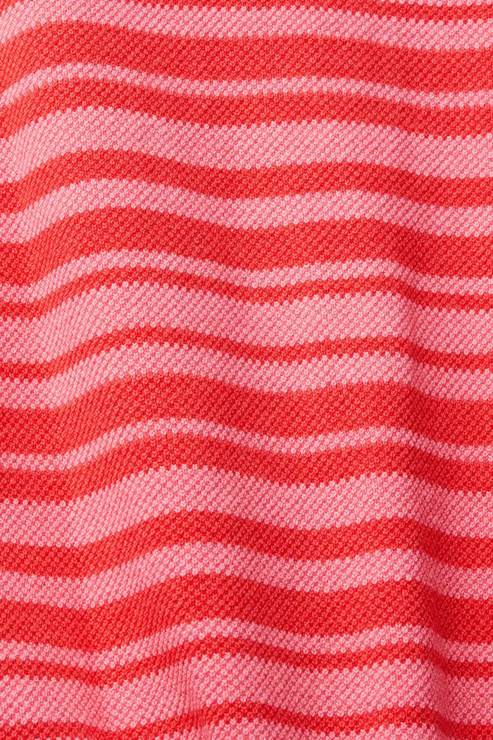 Polo-Shirt aus Strukturstrick, NEW RED, detail image number 4