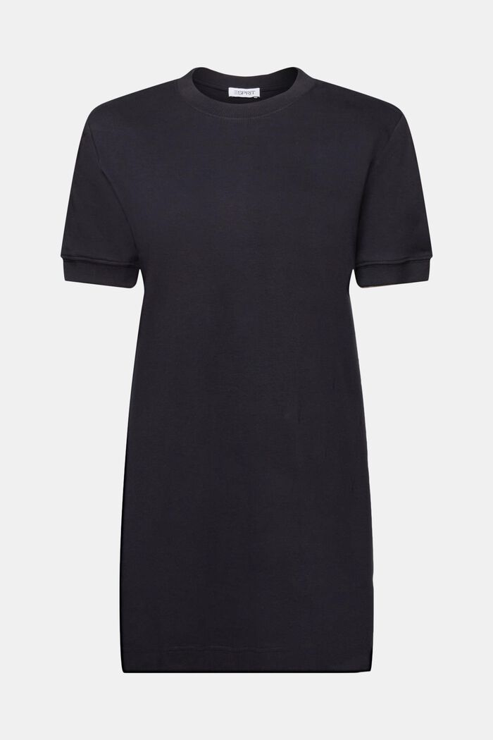 T-Shirt-Kleid aus Baumwolle mit Schulterpolster, BLACK, detail image number 6