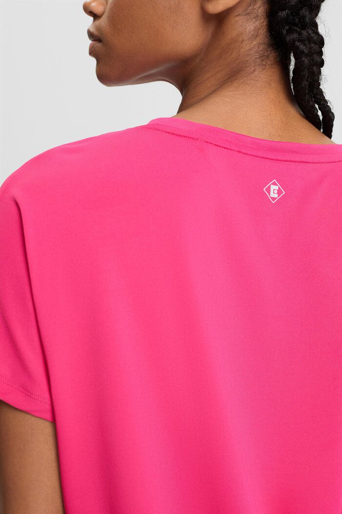 Active T-Shirt E-DRY mit V-Ausschnitt, PINK FUCHSIA, detail image number 2