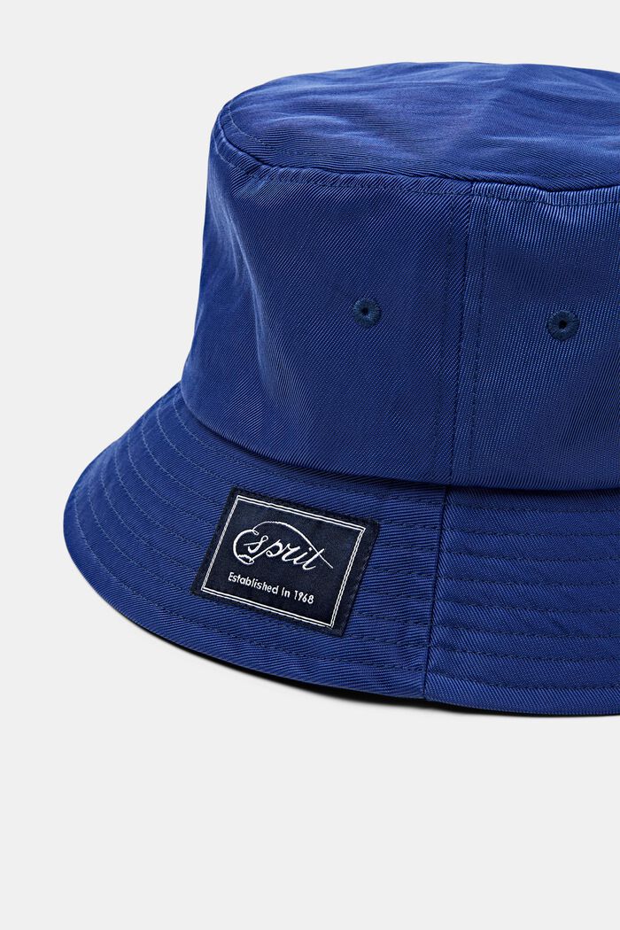 Bucket Hat aus Twill mit Logo, BRIGHT BLUE, detail image number 1