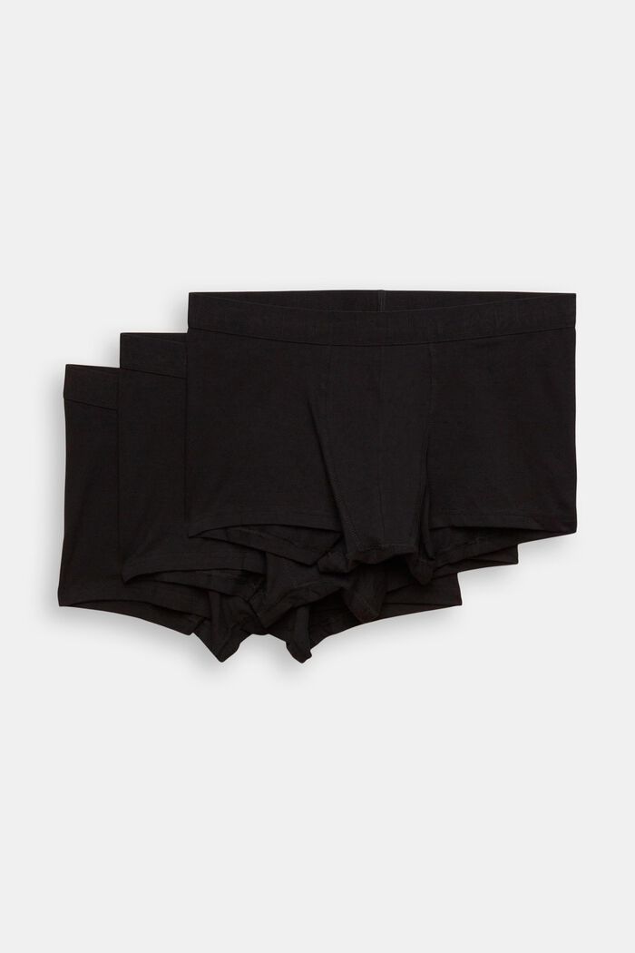 Kurze Herren-Shorts aus Baumwollstretch im Multipack, BLACK, detail image number 1