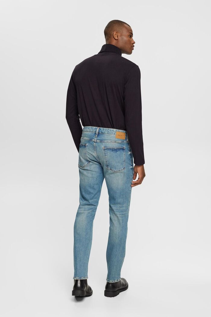 Slim Jeans im Stonewashed Look, aus Organic Cotton, BLUE MEDIUM WASHED, detail image number 5