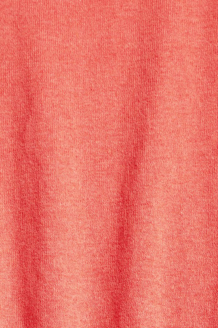 Feinstrickpullover aus 100% Baumwolle, CORAL, detail image number 1