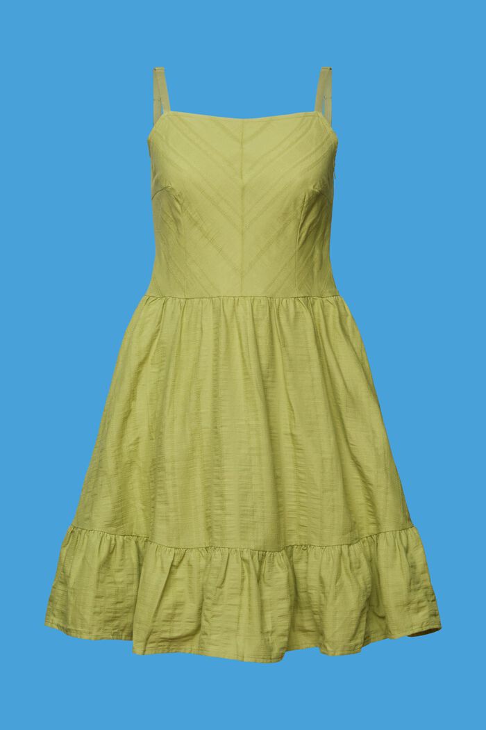 Minikleid aus Baumwolle, PISTACHIO GREEN, detail image number 6