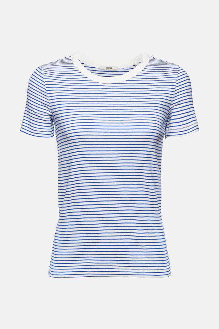 Gestreiftes Baumwoll-T-Shirt, BLUE, detail image number 6