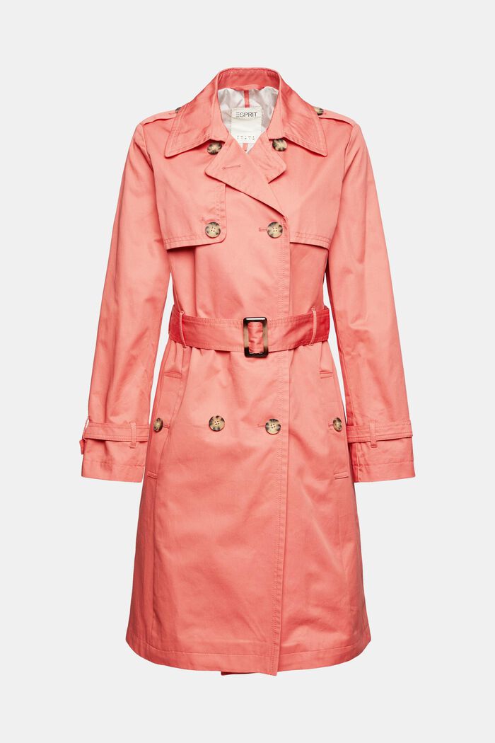 Trenchcoat aus Baumwolle, CORAL, detail image number 5