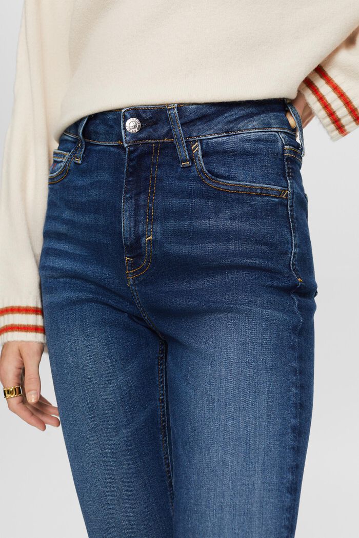 Skinny Jeans mit hohem Bund, BLUE DARK WASHED, detail image number 2