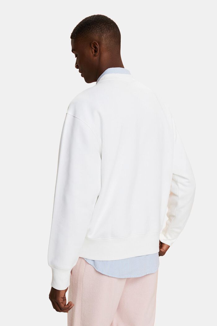 Unisex Fleece-Sweatshirt mit Logo, WHITE, detail image number 4